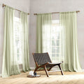 Archaeo Cotton Sheer Curtain 50x63 Moss Green 1 Panel