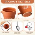 Nuogo Gardener 6 Set 11oz Ceramic Mug with Shovel Spoon Keychains