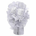 Handmade Christmas Tree Bow Topper Large Silver 27x12 Inches