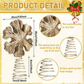 Cinnvoice Snowflake Christmas Tree Topper 11" Champagne Gold Glitter