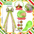 Knitgrip Christmas Tree Topper Bow Set 14 Pcs Lime Green 2.4 Inch