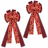 cobee 2Pcs Large Red Velvet Bow Decoration for Door Wall Fence