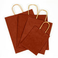 Elegant Supply Kraft Paper Gift Bags Twisted Handles Ruby Red 8x4.25x10.5