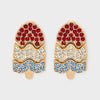 Americana Popsicle Drop Earrings Red White Blue Patriotic Jewelry