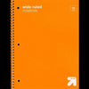 Up&up™ Spiral Notebook 1 Subject Wide Ruled 70 Pages Orange 3 Hole Punched