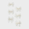 Wild Fable Sheer Hair Bow Clip Set 6pc Ivory White