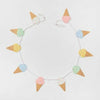 Spritz Ice Cream Garland Gold Metallic Paper Decoration Multicolor