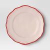 Threshold™ Valentine Stoneware Appetizer Plate 7" Pink Red Rim
