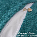 FUTEI Teal Blue Throw Pillow Covers 16x16 Inch Pack of 2 Cozy Boucle