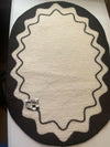 Mohawk Home Black White Oval Indoor Rug 24x36 Diamond Pattern