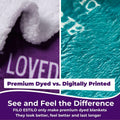 FILO ESTILO Love You Mom Sherpa Throw Blanket 60x50 Purple Violet