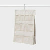 Brightroom Hanging Fabric Organizer for Accessories Beige 16x23 In Canvas