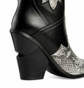 ANN CREEK Women’s Boma Western Knee-High Boots Black/White Snake 6.5
