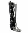 ANN CREEK Women’s Boma Western Knee-High Boots Black/White Snake 6.5