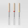 Sun Squad™ Extension Forks Warm Colorway Stainless Steel Wooden Handle
