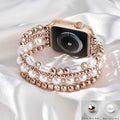 RDISOR Metal Beaded Bracelet for Apple Watch 42/44/45mm Steel Band