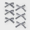 Wild Fable Gingham Bow Hair Clip Set 6pc Black White