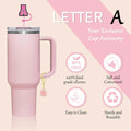 [Like New] IN Chenthy 3PCS 10mm Letter Straw Cover Cap Initial Charms for Stanley 30&40 Oz