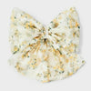 Wild Fable 3D Flower Bow Hair Barrette Yellow Cream Botanical Pattern