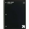 up&up Spiral Notebook 1 Subject Wide Ruled Flexible Plastic Cover 70 Pages