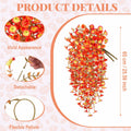 Hrobek Artificial Fall Hanging Flowers 2pcs Orange Sunset Silk Vine Decor