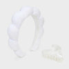 A New Day Headband & Claw Hair Clip Set Ivory 2pc White