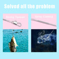 KINBOM Fishing Leaders 60pcs Steel Wire Line w/ Swivel Buckles Silver