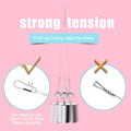 KINBOM Fishing Leaders 60pcs Steel Wire Line w/ Swivel Buckles Silver
