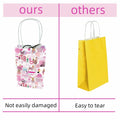 Kakbpe 10 Pcs Kraft Cartoon Party Gift Bags with Handle Pop Music Star Color