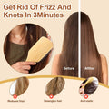 Arshray Bamboo Paddle Hair Brush Stainless Steel Teeth All Hair Types