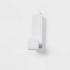 Brightroom Pegboard Single Hooks Adjustable Storage White Set of 2 Plastic