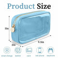 PRRQFJZS Clear Waterproof Makeup Bag Cosmetic Organizer Travel M White