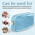 PRRQFJZS Clear Waterproof Makeup Bag Cosmetic Organizer Travel M White