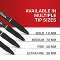 Sharpie S-Gel Pens Medium Point 0.7mm Black Ink 4 Count
