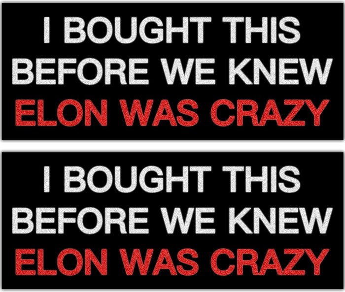 Funny Car Bumper Sticker 7.5x3 in Black 2 Pack – Humor Auto Decal Set