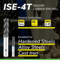 SPEED TIGER ISE Carbide End Mill 1/8" 4 Flute Square Nose AlTiBN Coated 5-Pack