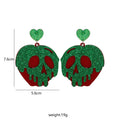 3 Pairs Halloween Horror Skull Earrings acrylic Gothic Skull Pumpkin Earring For