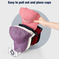 Donkiyana Acrylic Baseball Cap Hat Stand Organizer 14 Caps 2 Pcs Clear
