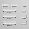 Lyeasw 16in White Floating Wall Shelves Set of 5 with Lip for Kitchen Bath