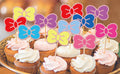 Hokinaa Kawaii Bow Cupcake Toppers 24 Pcs Cute Kitten Multi Colors