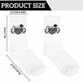 Cyntan Graduation Socks Unisex Classic Cotton White One Size