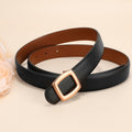 WOWOGO Women Reversible Waist Belt Black/Brown Gold Square Buckle Size 41"-45"