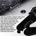 Tobenbone Car Floor Mat Clips Fixing Hooks Clamp Carpet Fasteners Black