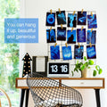 Ctosree 50 Pcs Blue Neon Wall Collage Kit 4x6 Inches Indie Room Decor