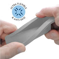 S&T INC. Heavy Duty Rubber Door Stopper Grey 4.8x2.2x1.3in 4 Pack