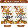 Artscope Fall Maple Leaves Scarecrow Pumpkin Garden Flag 12x18 Inch Polyester
