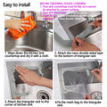 HiBD Kitchen Sink Triangle Tri-Holder Strainer Gray Rack 100PCS Mesh Bags