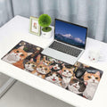 Gipvuqa Japanese Cats XL Gaming Desk Pad 31.5x11.8 Inch Large Mouse Mat