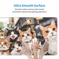 Gipvuqa Japanese Cats XL Gaming Desk Pad 31.5x11.8 Inch Large Mouse Mat