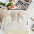 SCORYULE Bow Hair Clips 5PCS Multicolor Tulle Ribbon with Long Tails Girls Women